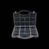 Caja de Compartimentos Transparente de PP Portátil Fija de 11 Compartimentos con Ranura para Tarjetas Caja de Plástico para Joyería y Accesorios Caja para Componentes de Equipo de Pesca
