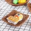 Cesta de Snacks de Celebridad de Internet Cesta de Frutas de Ratán Redonda Plato de Frutas Ktv Plato de Plástico para Papas Fritas Almacenamiento Tejido Cesta de Pan