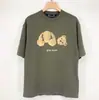 Camiseta de Marca Trendy Primavera/Verano 2022 con Estampado de Oso de Dibujos Animados Corte Holgado Unisex Ropa para Pareja Letra Manga Corta