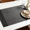 Jogo americano de lugar lavável mesa de jantar prato tigela talheres porta-copo moderno minimalista PVC isolamento térmico antiderrapante jogo americano ocidental