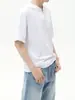 MTLCLOTHES Ropa para Hombre Estilo Coreano Cuello Henry Algodón Puro Suéter Sencillo Versátil Para el Trabajo Holgada Chaqueta de Manga Corta Moderna