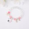 Pulseira de Cristal Cão Canela Ins para Meninas Sanrio Casal Cristal Cristal Rosa Pulseira Floral Estudante Melhor Amigo Presente