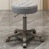Taburete de belleza con ruedas, taburete de silla de salón de belleza para técnico de uñas, silla de trabajo grande con ruedas de altura ajustable retráctil