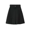 [Oufan] Falda plisada de lana estilo preppy coreano para mujer, falda midi de línea A adelgazante de cintura alta, media falda gris 11123
