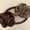 Presilha de Cabelo Estilo Preguiçoso Retrô Coreano Estampa Grande de Leopardo Flor em Botão Estilo Doce Sexy Cool Flor de Cabeça de Renda de Quatro Camadas Presilha de Cabelo para Mulheres