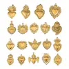 15 Estilos de Acero Inoxidable Moda de Alta Gama Sol Corazón Oro Colgante Pulsera Collar Accesorios Piezas de Joyería DIY