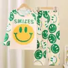 Ropa de Casa Transfronteriza para Bebés y Niños Niños y Niñas Pijama de Manga Larga Delgado Tailandés Grande Infantil Dibujos Animados Traje de Aire Acondicionado Conjunto