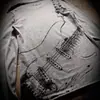 Nova Camiseta Tendência Y2K Europeia e Americana Transfronteiriça com Gola Redonda, Manga Longa, Perfurada, Estampa de Guitarra, Design de Nicho High Street