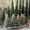 Árbol de cedro simulado falso ciprés de cedro escena navideña de nieve árbol de escena de nieve árbol de filmación árbol de Navidad salón de escultura de hielo decoración árbol de nieve