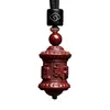 Colgante Original de Rueda de Mantra de Seis Caracteres de Cinabrio de Mena Alto Contenido Arena Dorada Púrpura Año del Zodiaco Collar Unisex Adorno de Regalo