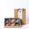 Juego de té de kung fu de cerámica con esmaltado de grietas de hielo de colores, una tetera, cuatro tazas, juego portátil de viaje, regalo de apertura