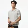 Ropa de Hombre Xintang 2026 Verano Nueva Camisa Corta, Verano Hilo de Algodón Liso Versátil Estilo Old Money Camisa de Punto de Manga Corta