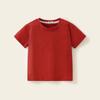 Camiseta infantil de algodão com manga curta em cores de doce para meninos e meninas nova camiseta de verão com manga curta jaqueta estilo western uma geração de cabelo