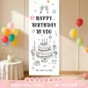 Banner de Cumpleaños de Moda para el Primer Mes de un Niño, Fondo para Fiesta de Primer Cumpleaños, Arreglo Decorativo para Escena de Fotos