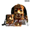 2025 Hombre de Palo de Madera Transfronterizo Shan Hai Jing Tungtungtung Mochila Escolar Mochila de Hombro Estuche Tres Piezas