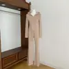 Conjunto deportivo casual Paperman para mujer, sudadera con capucha de otoño y pantalones ligeramente acampanados, conjunto de dos piezas, ropa Ye Hong, otras prendas de punto de algodón