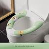 Adesivos de Vaso Sanitário com Alça de Desenho Animado para Todas as Estações, Adesivos de Vaso Sanitário Laváveis por Adsorção Eletrostática, Tapetes de Vaso Sanitário Quentes Adesivos Domésticos