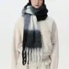 Bufanda grande de cuadros transfronteriza nueva para mujer, estilo coreano de otoño e invierno, venta al por mayor desde el fabricante, cálida y atmosférica, bufanda gruesa y calentador de cuello