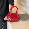 Bolso Bowling plateado de alta gama para mujer 2024 Nuevo Trendy Simple Combinable Bolso de mano Moda Bolso Boston