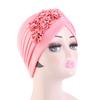 Accesorios étnicos de flores de diamantes de imitación gorro pañuelo para la cabeza Bolso para mujer gorro para la cabeza sombrero indio JDT-12G