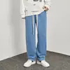 Calça Casual Reta Nova para Outono e Inverno, Calça de Moletom Lisa Masculina, Calça de Moletom Versátil para Trabalho para Grupos Corporativos, Personalizável
