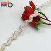 Onda S de 3-5 mm dorada y plateada borde curvo con cortina de cintas de encaje ropa de niños accesorios de boda accesorios de ropa DIY