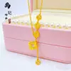 Tienda de Oro Mismo Estilo Collar de Corazón Picado Chapado en Oro Alta Retención de Color Floral Mariposa Moneda de los Cinco Emperadores Collar Venta al por Mayor