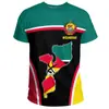 Camiseta de Manga Corta para Hombre Nueva, Estampado de Bandera y Emblema Nacional de Mozambique, Impresión 3D, Venta Directa de Fábrica, Suministro Transfronterizo