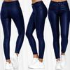 Amazon Wish Calça de Couro Lisa de Cintura Alta Skinny Calça de Couro PU Calça Longa Feminina Emagrecedora Transfronteiriça Europeia e Americana