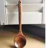 He Shi hogar especial cuchara de cocina de madera con mango largo cuchillo para mascar coreano para cocinar remover cuchara de madera tratamiento de imperfecciones