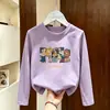 Camiseta de Manga Larga para Niña para Primavera y Otoño 2026 Estilo Nuevo Camiseta Básica Transpirable de Algodón Puro para Niños Top de Primavera y Otoño para Niña