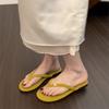2025 Nuevo Traje de Verano Zapatillas Planas Estilo Fragante Chanclas de Playa para Mujer Sandalias Simples