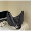 Bolso Casual Ligero de Gran Capacidad Tipo Empanada para Mujer 2025 Nuevo Estilo Coreano Ins Bolso Cruzado Bolso de Lona Simple de Moda