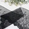 Tanglong Patrón de Volutas Francesas Vintage Encaje de Malla Bordada con Adorno para Ropa, Lencería y Accesorios