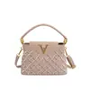 Bolso Cruzado de Hombro Único Versátil de Moda Nueva 2025 para Mujer Transfronterizo Bordado de Rombo Bolso de Mano Retro de Alta Gama