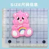 Borracha Macia de PVC Urso Arco-Íris Capa de Celular DIY Grampo de Cabelo Acessórios para Headwear Tamancos Bolsa Chapéu Adesivo de Geladeira