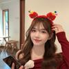 Diadema Xingshi estilo chino Año Nuevo invierno lindo pasador decorativo infantil año del Dragón nuevo accesorios para el pelo de felpa roja china