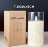 Lámpara de vela electrónica simulación balanceo Lámpara led Amazon copa acrílica cera Navidad cumpleaños boda luces