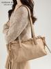 Nova Bolsa de Ombro Suede Outono e Inverno para Mulheres Super Popular Design de Estampa de Leopardo Nicho Bolsa de Mão Versátil Retrô