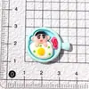 Sartén para Omelette de Dibujos Animados Xiaoxin, Accesorios de Resina DIY, Pasador Casero, Llavero, Funda para Teléfono Móvil, Flor para Zapato, Paquete de Materiales para Joyería
