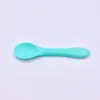 Cuchara de Silicona Cuchara de Entrenamiento para Niños Mango Corto Cuchara para Bebé Utensilio de Alimentación para Bebés Cuchara para Comida Complementaria Grado Alimenticio Estilo Simple