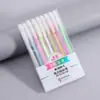 Caneta gel pastel de alto brilho cor macaron para diário de bordo, material para pintura artística, conjunto de pintura para grafite infantil, presente