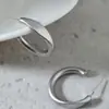Brincos de Argola Simples Foscos Lisos Estilo Zhang Ruonan Brincos de Argola Brincos para Roupa de Trabalho Redondos Sem Furo Discos de Bobina de Mosquito Presilhas de Orelha para Mulheres