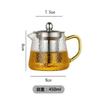 Tetera de Vidrio de Borosilicato Alto Tetera Triangular Tetera para Hervir Tetera Tetera Artículos para el Té Acero Fuga Hervir Té Perfumado Té Té Mar Martillo Patrón Tetera