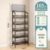 Carrinho de Cozinha de Chão Móvel com Rodas Prateleira de Armazenamento Multicamadas para Vegetais Lanches Brinquedos Prateleira Doméstica para Frutas e Vegetais Atacado