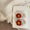 Flor de Lana Nueva de Nian Nian Cereza Pasador para el Cabello Infantil Diadema Pasador Pinza Lateral Banda de Goma