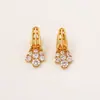 Pendientes Largos con Colgante de Borlas de Alta Gama, Chapados en Cobre con Oro Real de 24 Quilates, Modernos y Exquisitos, Pendientes Largos Dinámicos para Mujer, Clips para Orejas Versátiles