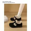 Zapatos tipo Birkenstock para mujer, forrados de felpa, cálidos para el invierno 2026, mullidos, sin cordones, aptos para usar al aire libre, y diseñados para mujeres embarazadas