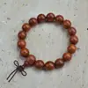 Venda Direta do Fabricante: Pulseiras de Jacarandá Vermelho, Jacarandá Vermelho Folha Pequena, Jacarandá Olho de Gato, Contas de Oração Budista para Homens, 2.0 Itens Naturais Colecionáveis Atacado