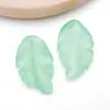 20 Piezas Mixtas de Cuentas Colgantes de Hoja de Vidrio Verde con Agujeros para Decoración de Pasadores DIY Accesorios Vintage